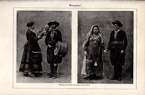 LAMINA V50025: Maragatos con trajes tipicos