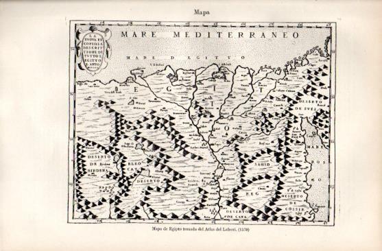 LAMINA V50015: Mapa de Egipto del Atlas del Lafreri en 1570