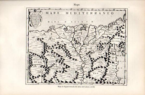 LAMINA V50015: Mapa de Egipto del Atlas del Lafreri en 1570
