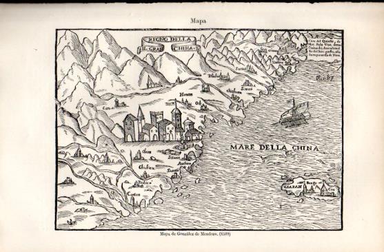 LAMINA V50014: Mapa de China por Gonzalez de Mendoza 1589