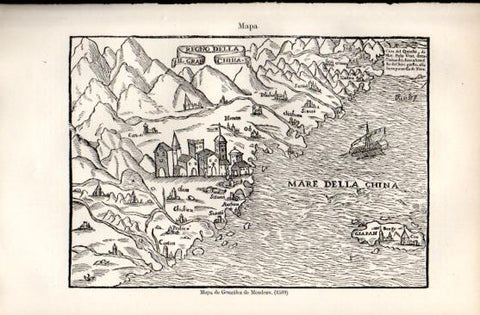 LAMINA V50014: Mapa de China por Gonzalez de Mendoza 1589