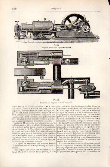 LAMINA V50033: Planta de una maquina de vapor Compound