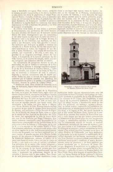 LAMINA V50055: Iglesia de Nuestra Señora del Buen Viaje en Remedio, Cuba