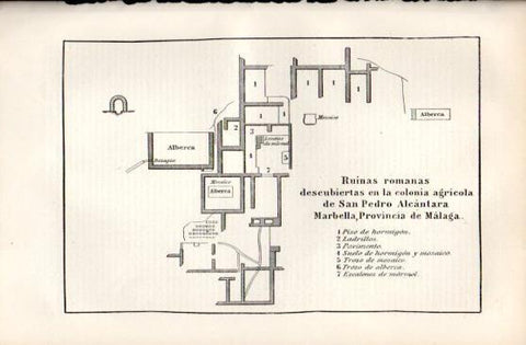 LAMINA V50035: Plano ruinas romanas de San Pedro de Alcantara, Malaga