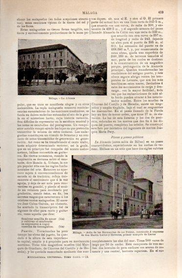 LAMINA V49886: Aduana y Asilo Hermanitas de los Pobres en Malaga