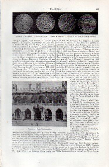 LAMINA V49731: Ayuntamiento y monedas de Piacenza