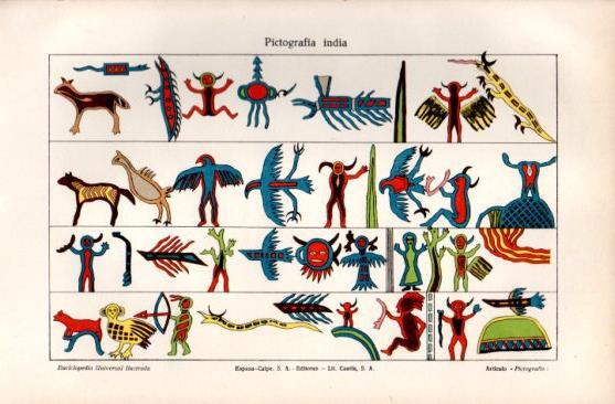 LAMINA V49718: Pictografia india