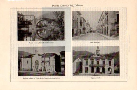 LAMINA V49764: Vistas de Infiesto, Asturias