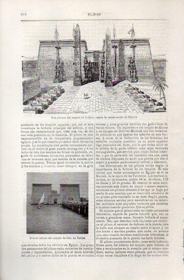 LAMINA V49763: Pilonos del templo de Luxor Egipto por Chipiez