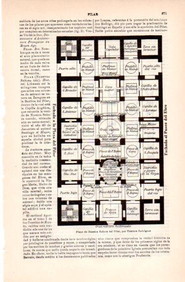 LAMINA V49758: Plano de Nuestra Señora del Pilar por Ventura Rodriguez