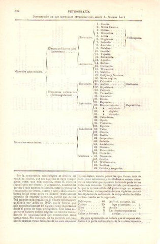 LAMINA V49675: Distribucion de minerales petrograficos según A. Michel Levy