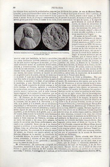 LAMINA V49665: Medalla del sexto centenario del nacimiento del Petrarca