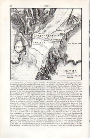 LAMINA V49660: Mapa de Petra, Jordania