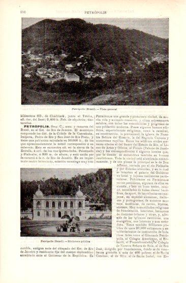 LAMINA V49682: Vista general de Petropolis, Brasil