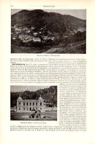 LAMINA V49682: Vista general de Petropolis, Brasil
