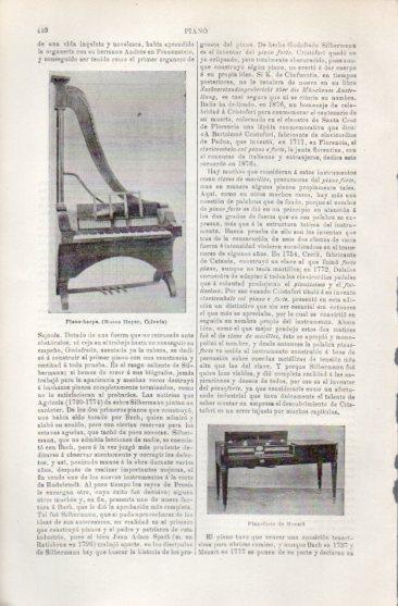 LAMINA V49702: Pianoforte de Mozart y Piano harpa