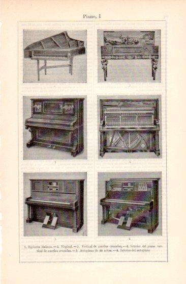 LAMINA V49701: Tipos de pianos