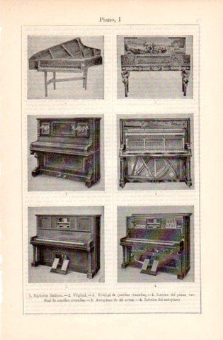 LAMINA V49701: Tipos de pianos