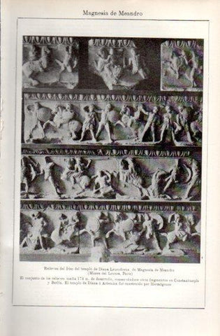LAMINA V49845: Friso del templo de Diana Leucofirena por Magnesia de Meandro