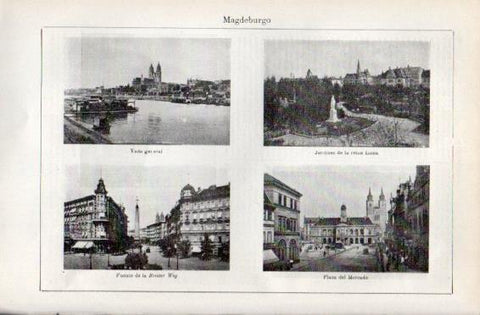 LAMINA V49843: Vistas varias de Magdeburgo, Alemania
