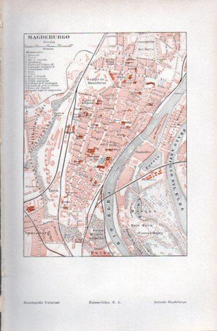 LAMINA V49842: Plano de Magdeburgo, Alemania
