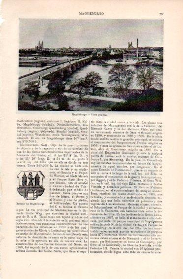 LAMINA V49841: Vista general de Magdeburgo, Alemania