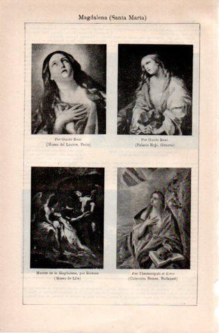 LAMINA V49836: Magdalena por Guido Reni, el Greco y Rubens