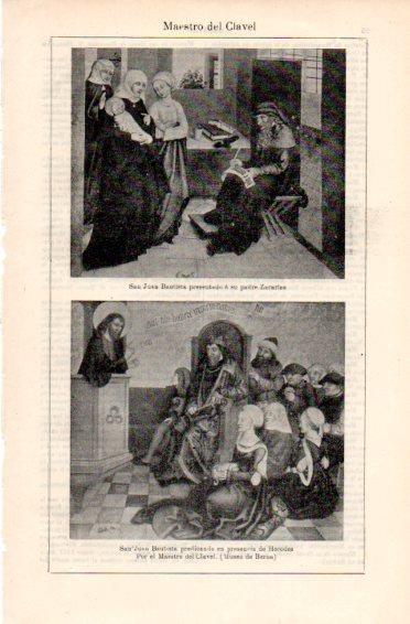 LAMINA V49830: San Juan Bautista por Maestro del Clavel