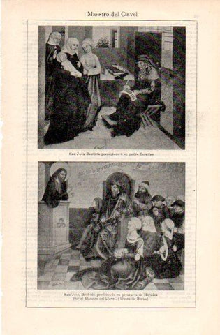 LAMINA V49830: San Juan Bautista por Maestro del Clavel