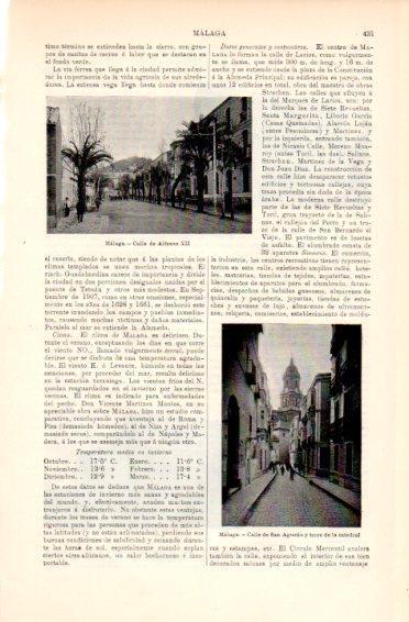 LAMINA V49884: Calle de Alfonso XII y San Agustin en Malaga