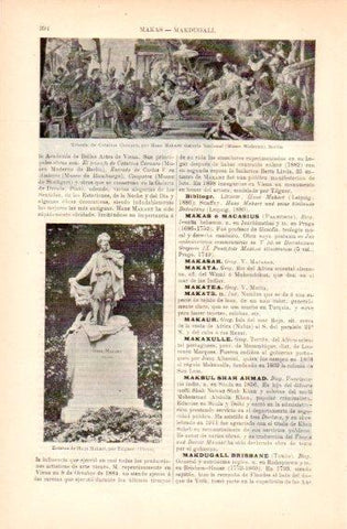 LAMINA V49876: Estatua de Hans Makart por Tilgner