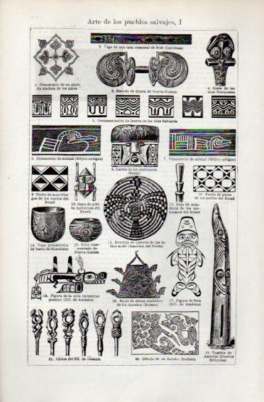 LAMINA V49796: Arte de los pueblos salvajes I