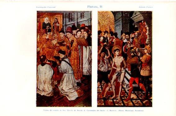 LAMINA V49793: Tablas del retablo de San Vicente de Sarria, Barcelona