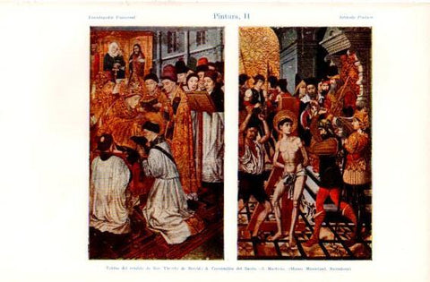 LAMINA V49793: Tablas del retablo de San Vicente de Sarria, Barcelona