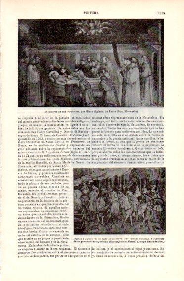 LAMINA V49792: La muerte de san Francisco por Giotto