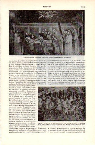 LAMINA V49792: La muerte de san Francisco por Giotto