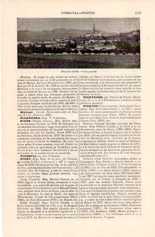 LAMINA V49775: Vista general de Pinerolo, Italia