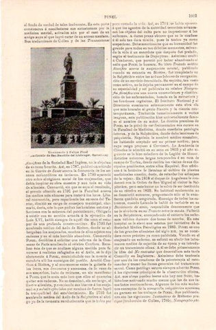 LAMINA V49774: Monumento de Felipe Pinel, manicomio de Sant Baudilio de Llobregat