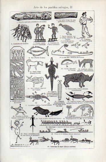 LAMINA V49797: Arte de los pueblos salvajes II