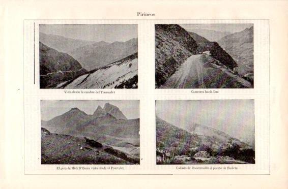 LAMINA V49816: Tourmalet Collado de Roncesvalles y pico de Midi Ossau, Pirineos