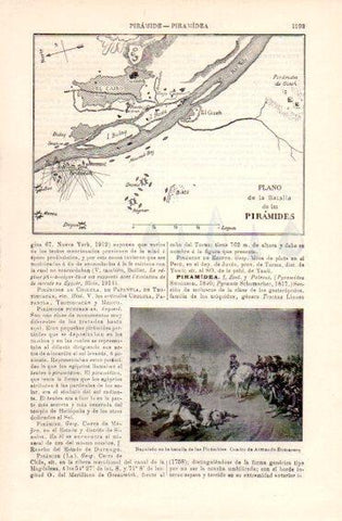 LAMINA V49809: Plano de la Batalla de las Piramides