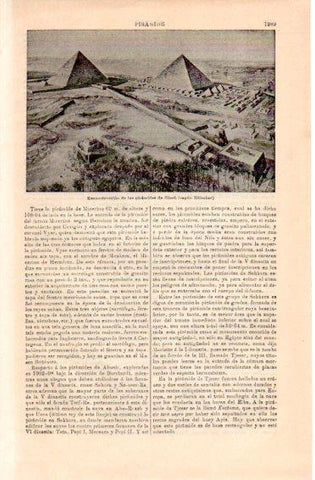 LAMINA V49808: Reconstruccion de las piramides de Guiza según Holscher