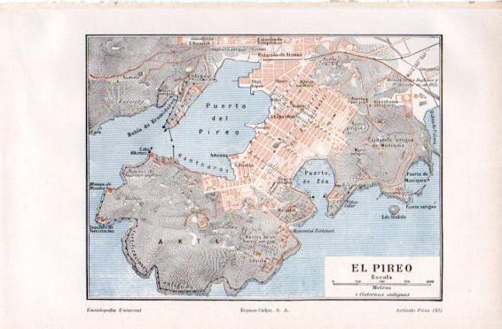 LAMINA V49813: Plano de El Pireo, Grecia