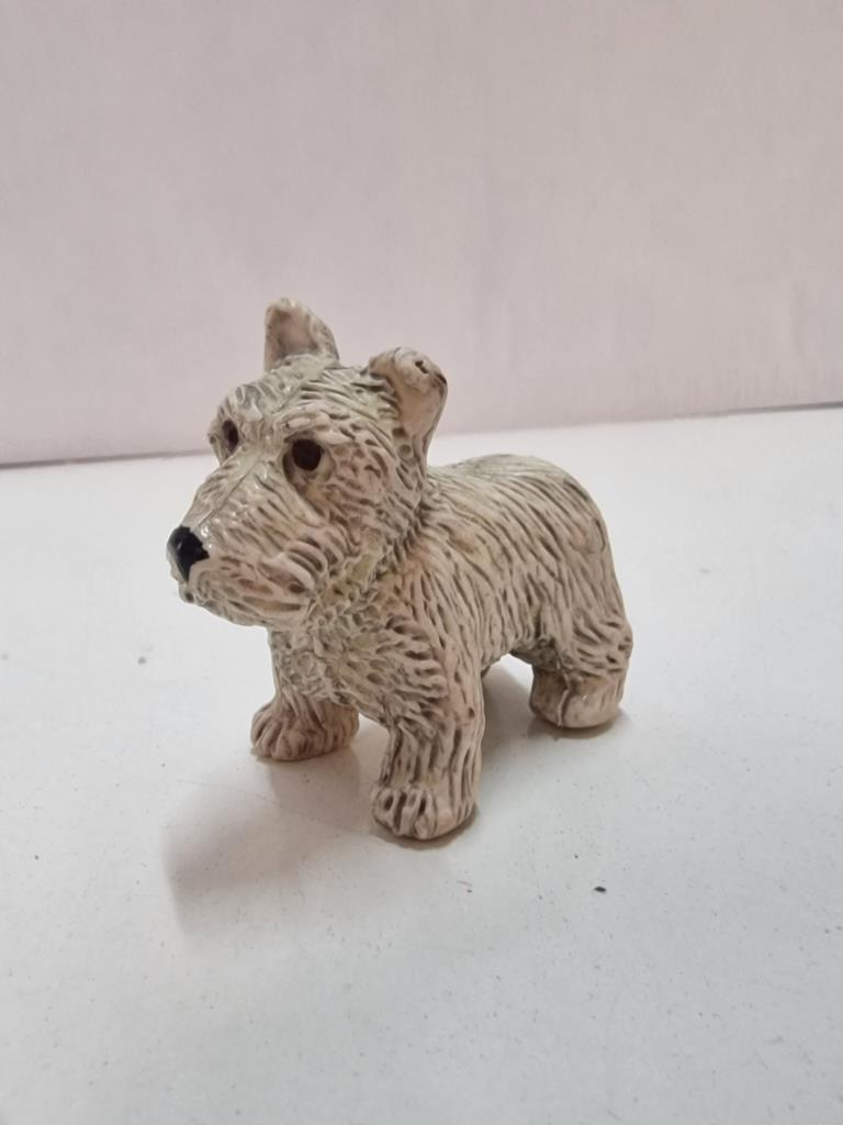 Figura Pvc: perro de raza westy o West Highland White Terrier