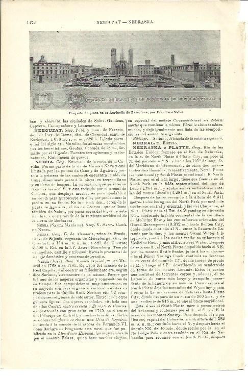 LAMINA ESPASA 40144: Proyecto de plaza de la Acropolis de Barcelona