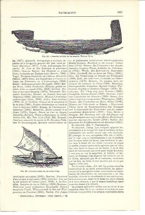 LAMINA ESPASA 40132: Lancha de los Maori y de las islas Fiji