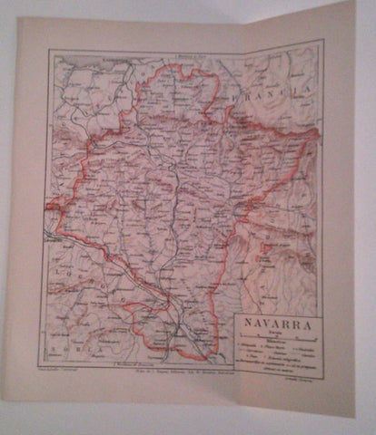 LAMINA ESPASA 40122: Mapa de Navarra