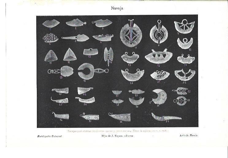 LAMINA ESPASA 40120: Navajas prehistoricas