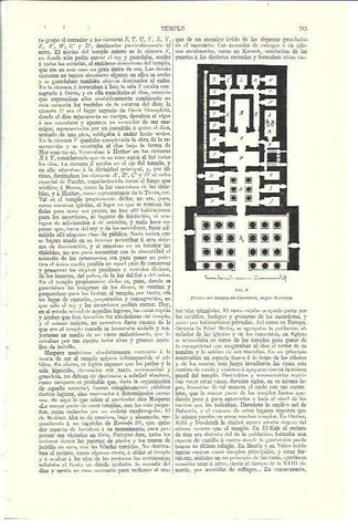 LAMINA ESPASA 40173: Planta del Templo de Denderah, según Mariette
