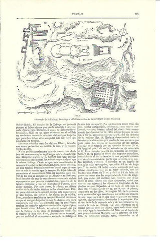 LAMINA ESPASA 40171: Templo de la Esfinge, según Mariette